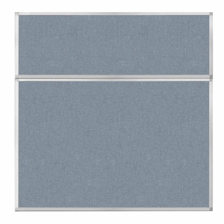 Versare Hush Panel Configurable Cubicle Partition 6' x 6' Powder Blue Fabric 1852333